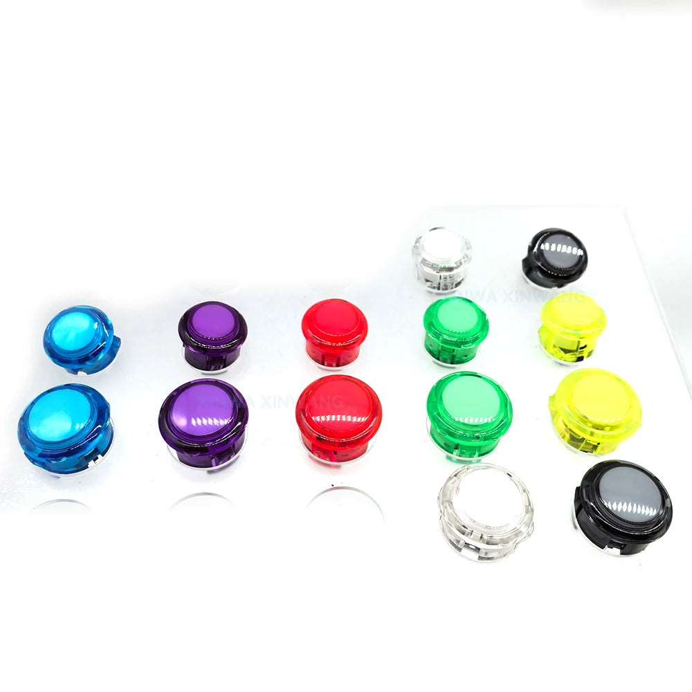 10x Clear Push Button 24mm 30mm Durable Multicade Video Game Console Copy Sanwa Obsc Hitbox Controller Tablero Arcade Pc Neo Geo