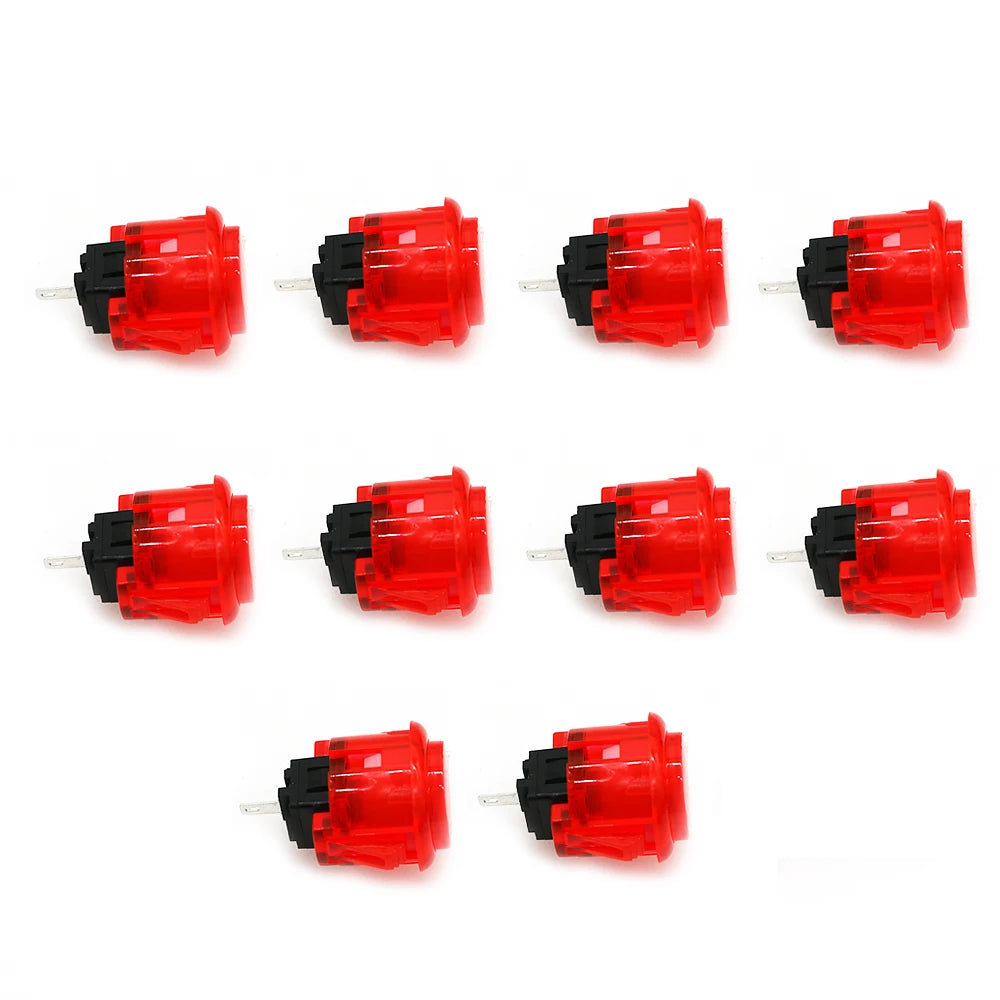 10x Clear Push Button 24mm 30mm Durable Multicade Video Game Console Copy Sanwa Obsc Hitbox Controller Tablero Arcade Pc Neo Geo