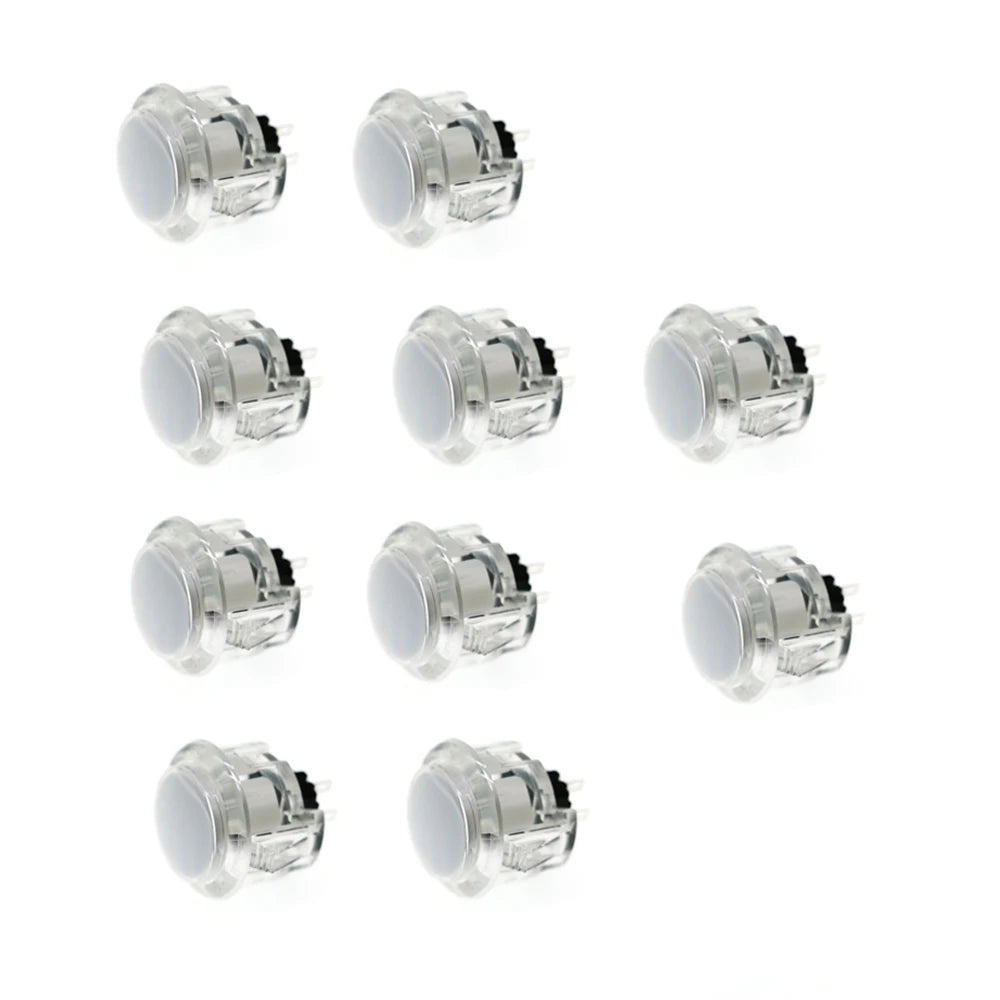 10x Clear Push Button 24mm 30mm Durable Multicade Video Game Console Copy Sanwa Obsc Hitbox Controller Tablero Arcade Pc Neo Geo