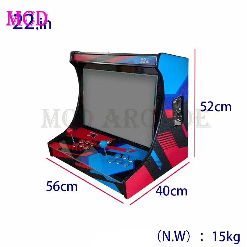 2024 Newest Retro Arcade Wood Cabinet Complete Machine Built-in 26800 Game 22-inch LCD Display Plug And Play Arcade 1up 2 Player