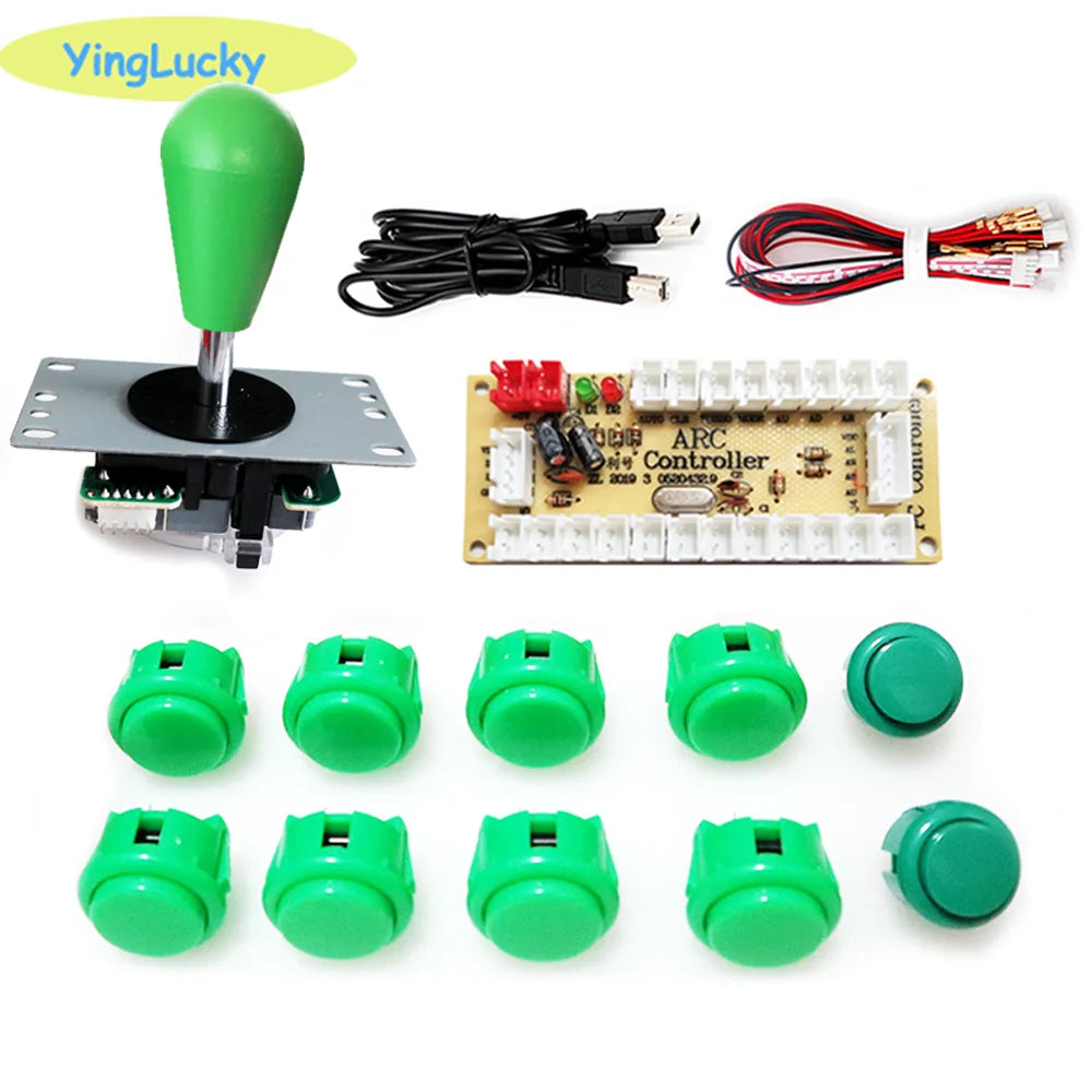 2 Player Arcade Zero Delay Kit USB Encoder for PC Raspberry Pi SANWA Push Button Joystick USB Arcade Cabinet Mando