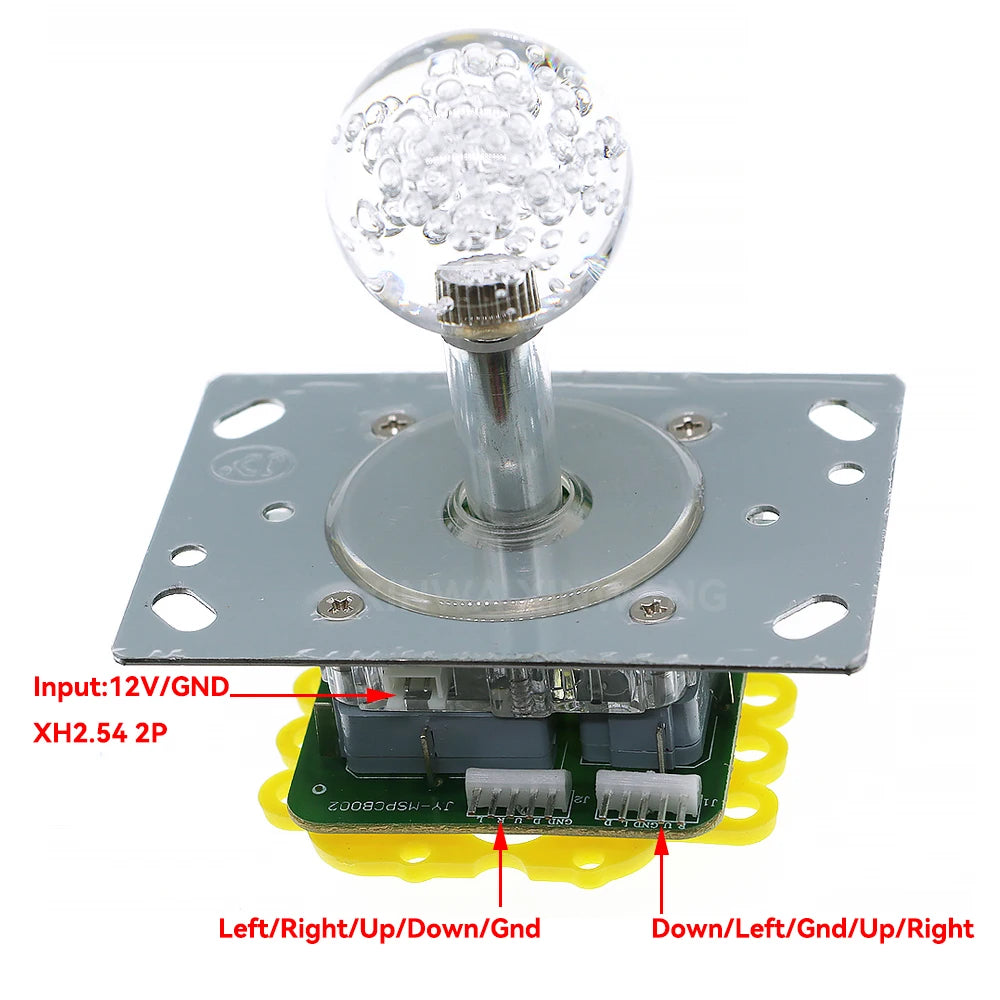 12V LED Joystick Colorful Illuminated Light Switchable 4 To 8 Way Controller For Arcade Fishing Crane Claw Game Vending Machine