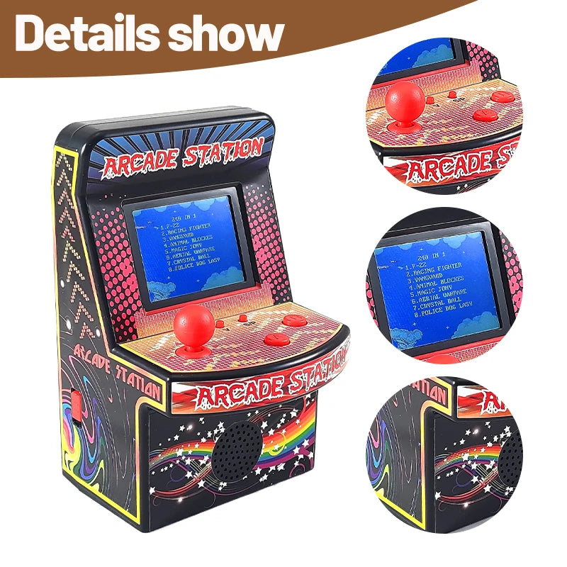 2.5"8Bit Mini Arcade Game Station Built-in 200/240 Games inside 2.5" LCD Screen Handheld game console