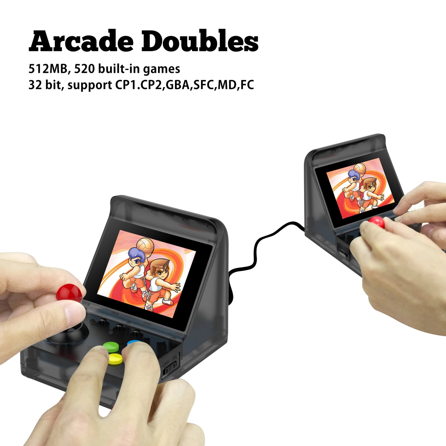 ANBERNIC ARCADE MINI 32 Bit Mini Arcade Handheld Retro Game Console Portable Classic Gaming Player 500 Games Kids Gifts