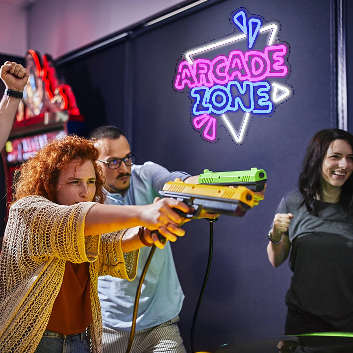 Arcade Zone Neon Led Sign Retro Game Room Decoration Home Bedroom Bar Party Gaming Club Art Wall Light Up Signs Gift For Gamer