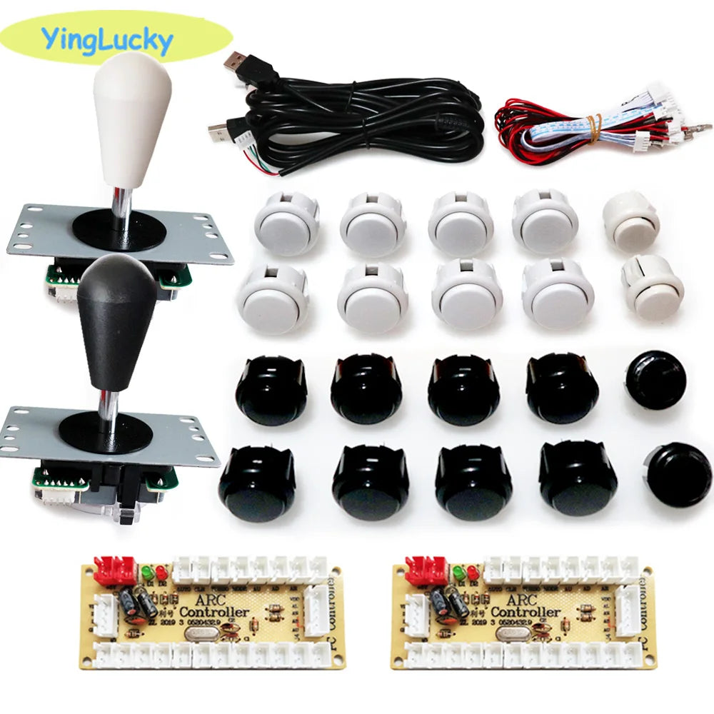 2 Player Arcade Zero Delay Kit USB Encoder for PC Raspberry Pi SANWA Push Button Joystick USB Arcade Cabinet Mando