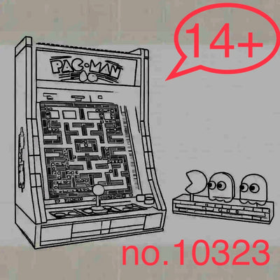 new 2651pcs Creative Pac Arcade Cabinet Compatible ICONS Lg10323 Building Blocks Assembly Bricks Toy for Children Gift