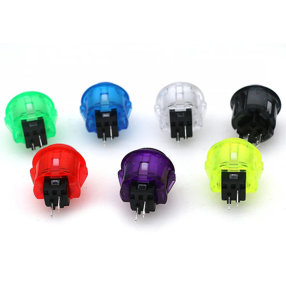 Clear Push Button 24mm 30mm Durable Multicade Video Game Console Copy Sanwa Obsc Hitbox Controller Tablero Arcade Pc Neo Geo