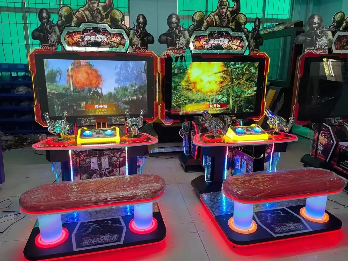 ALL Arcade Game Guns Gatling Gun for built Kids Shooting Simulator Cabinet Coin Operated Games Kit Parts