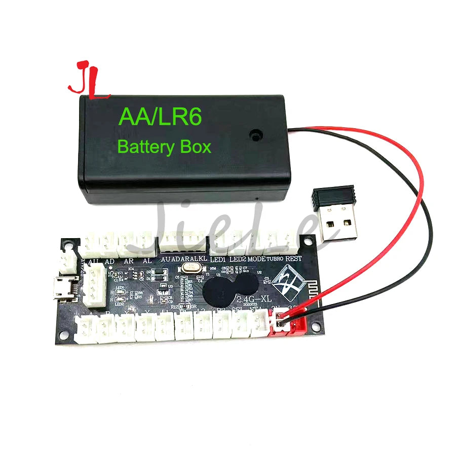Wireless Arcade Game Controller, USB Encoder, Joystick Button, PS, DIY KIT, PS3, Android, Raspberry Pi, PC, Zero Delay, 2.4G,New