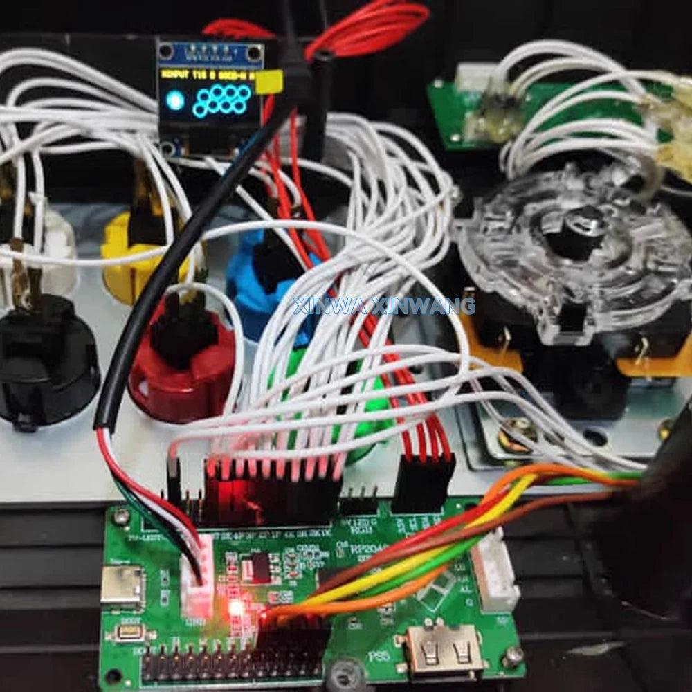 USB Zero Delay Encoder Joystick Hitbox Raspberry Pi PICO Development Board Arcade Game Controller For Xboxone Ps5 PS4 PC Switch