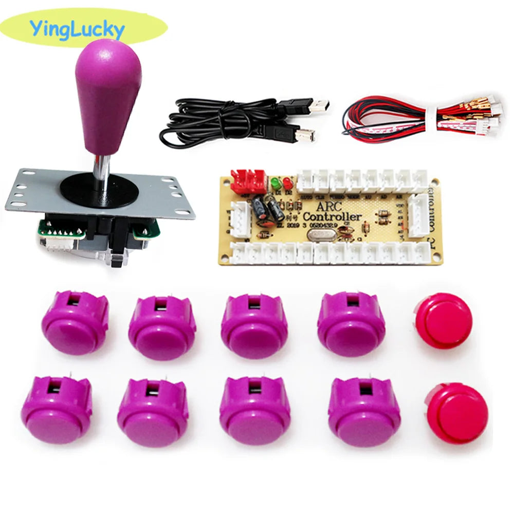2 Player Arcade Zero Delay Kit USB Encoder for PC Raspberry Pi SANWA Push Button Joystick USB Arcade Cabinet Mando