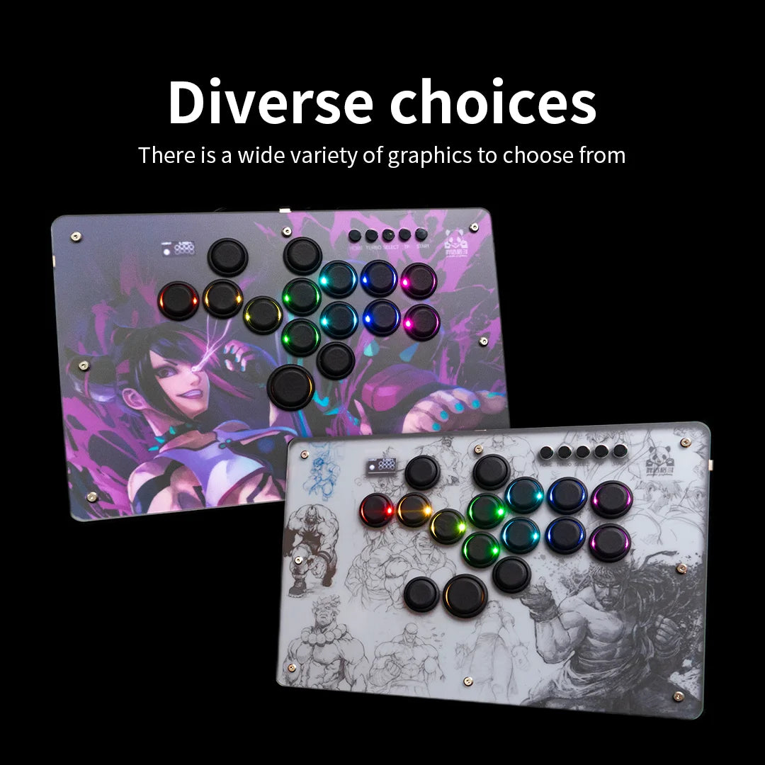 Panda Hitbox Deluxe Custom Panel Fighting Game Joystick Controller Arcade Fighting Stick For PS4/PS3/PC/Switch