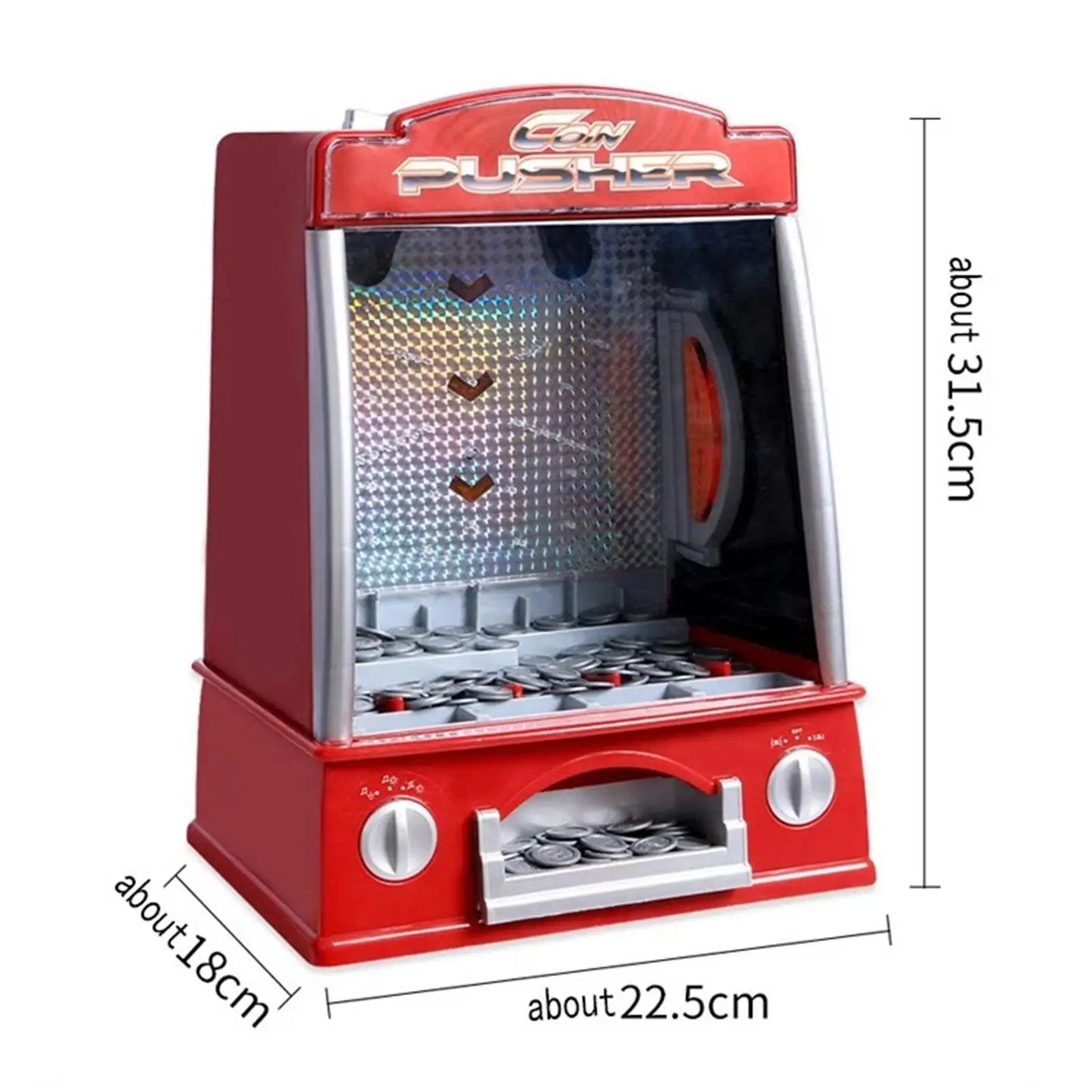 Electronic Arcade Game Machine with 150 Game Tokens with Light and Sound Exciting Play Tabletop Game Birthday Gift for Kids