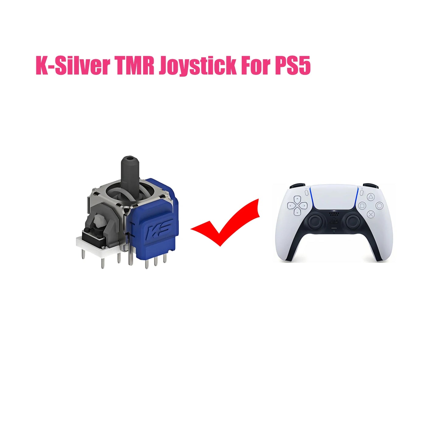 2PCS K-Silver JS13 Pro TMR Joystick for Switch Pro PS5 PS4 Xbox Series Xbox Elite 2 Replacement 3D Analog ThumbStick Anti-Drift