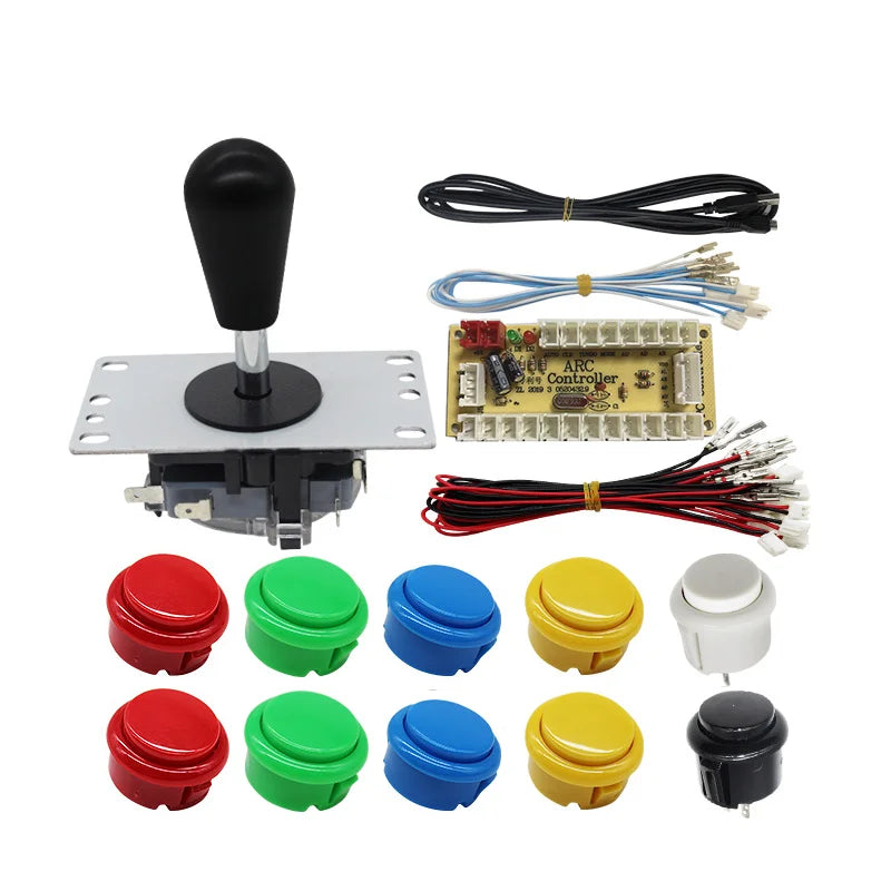 Arcade Joystick Kit 1 or 2 players copy sanwa Push button Zero Delay board For PC, PS3 and Pandora Games Portable retro controll