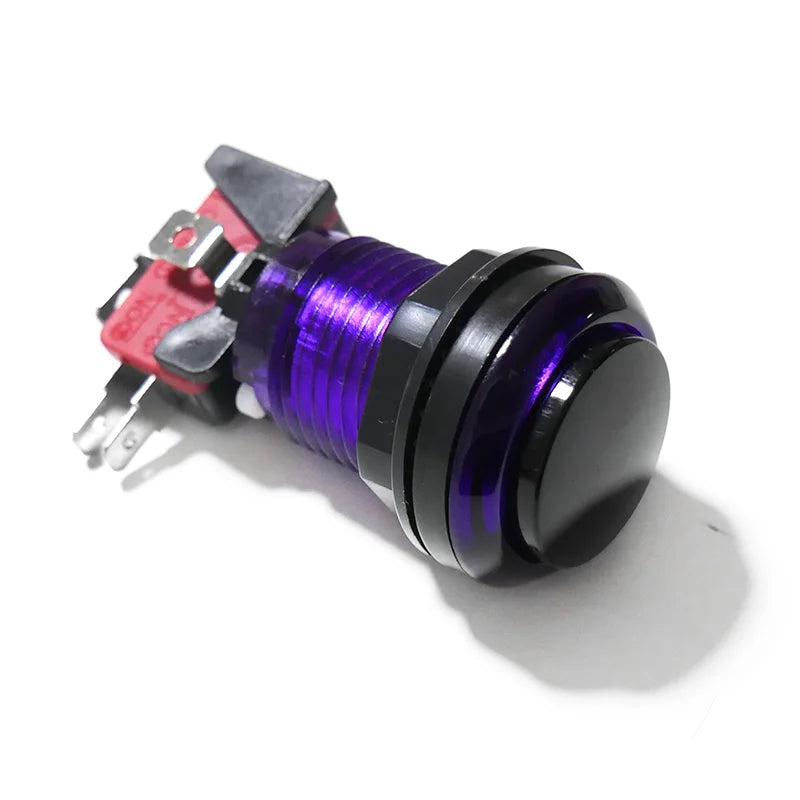 Arcade Button 5 Colors LED Light 33mm Microswitch Snap Round Reset Momentary Black Cover For Pandora Game Parts