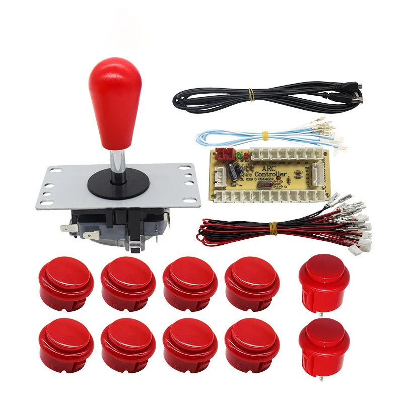 Arcade Joystick Kit 1 or 2 players copy sanwa Push button Zero Delay board For PC, PS3 and Pandora Games Portable retro controll