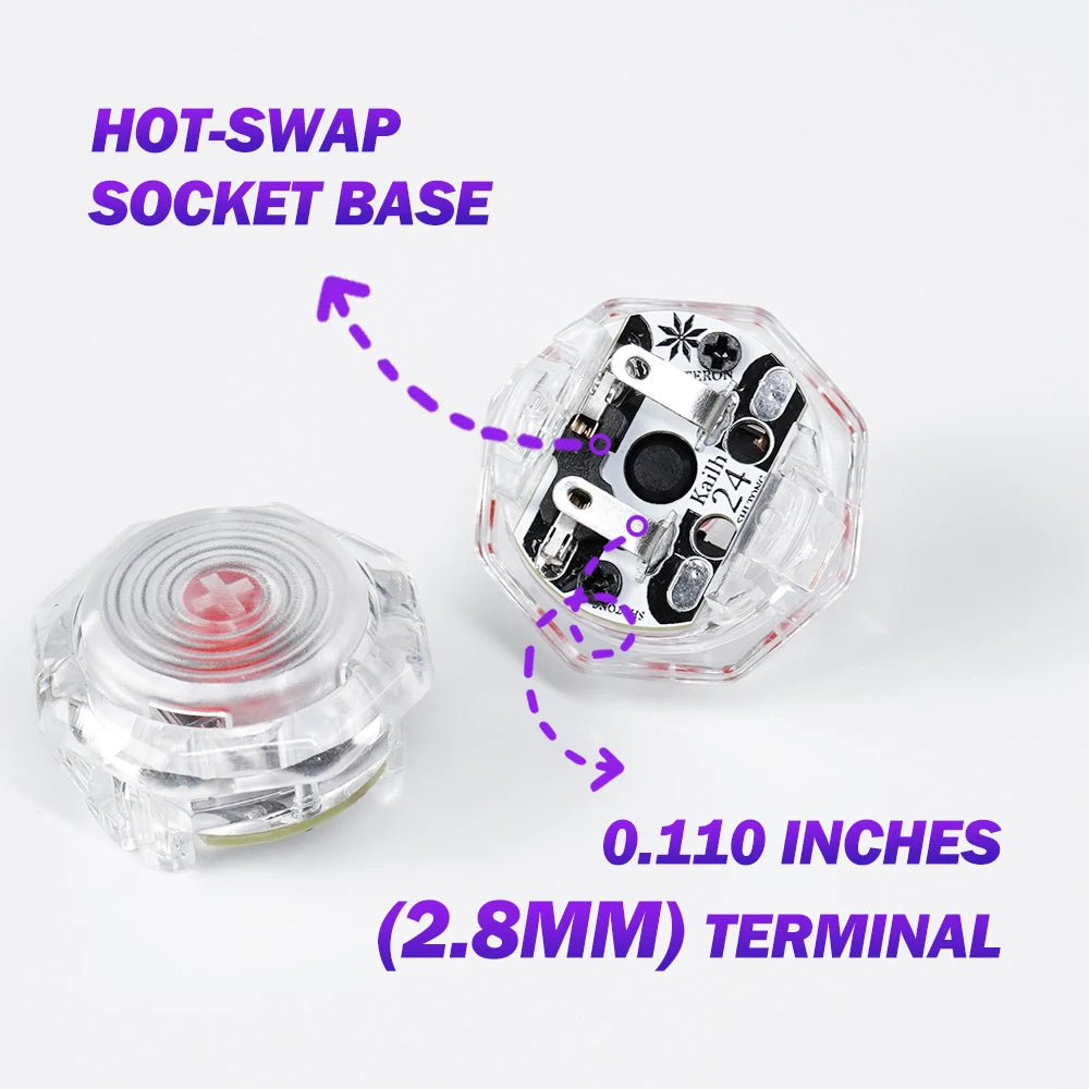 Arcade Fighting Keyboard Crystal Buckle Buttons Ultra-slim Design Professional Response Kailh Choc V2 Low Profile Switch For Hit