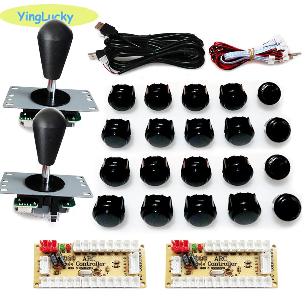 2 Player Arcade Zero Delay Kit USB Encoder for PC Raspberry Pi SANWA Push Button Joystick USB Arcade Cabinet Mando
