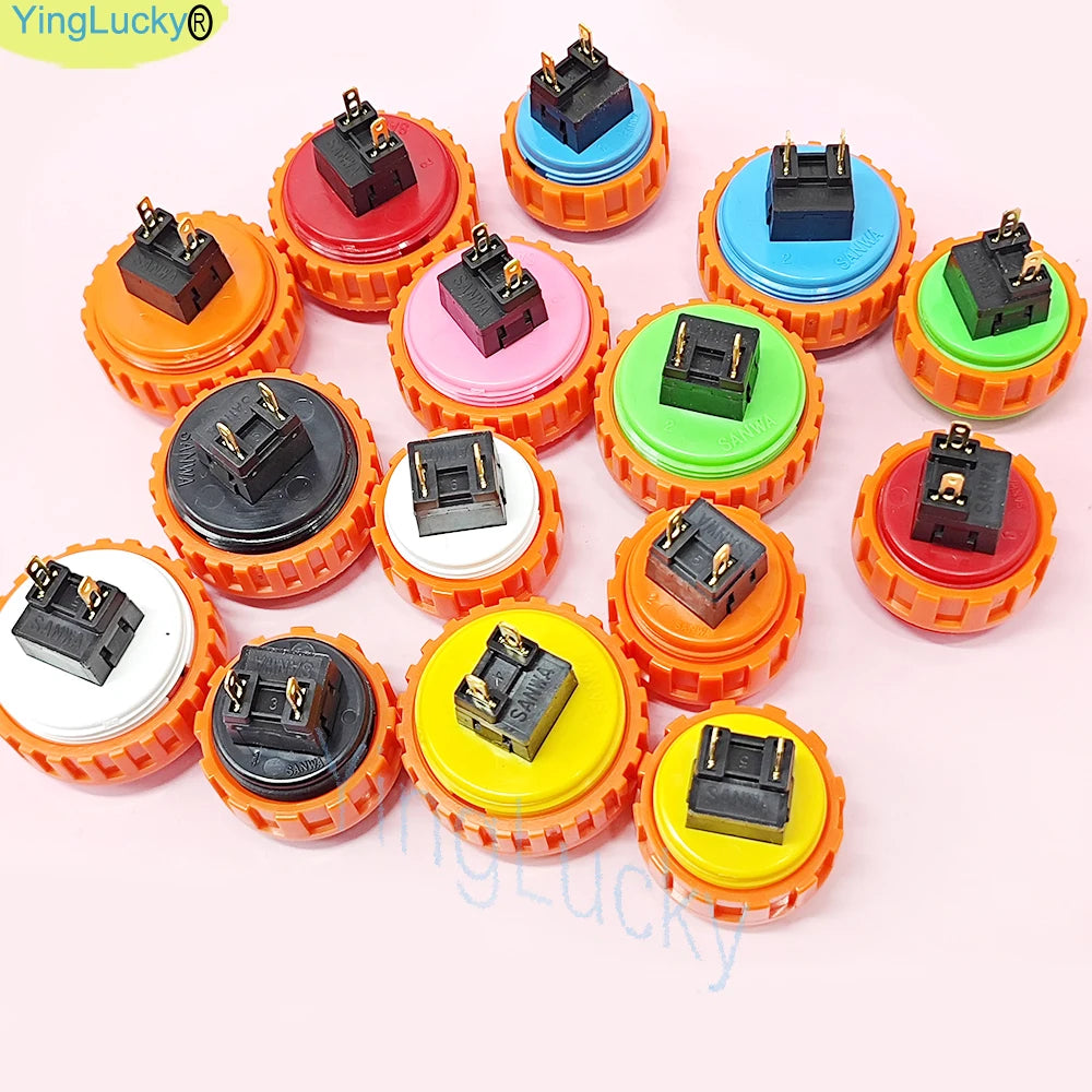 SANWA OBSN 30mm 24mm Original Japan SCREW Type Round Push Button Arcade Zero Delay For PC Joystick PS3 XBOX Arcade Game Machine