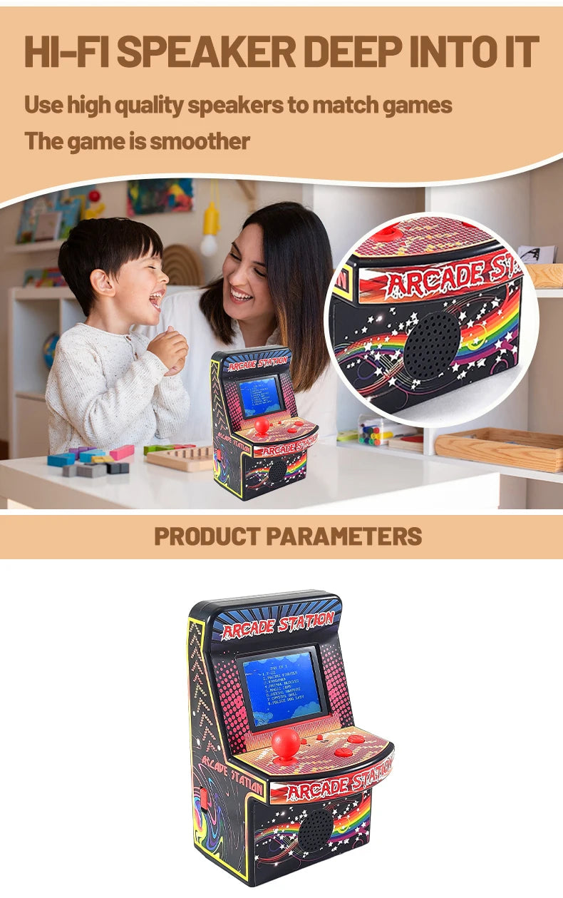 2.5"8Bit Mini Arcade Game Station Built-in 200/240 Games inside 2.5" LCD Screen Handheld game console