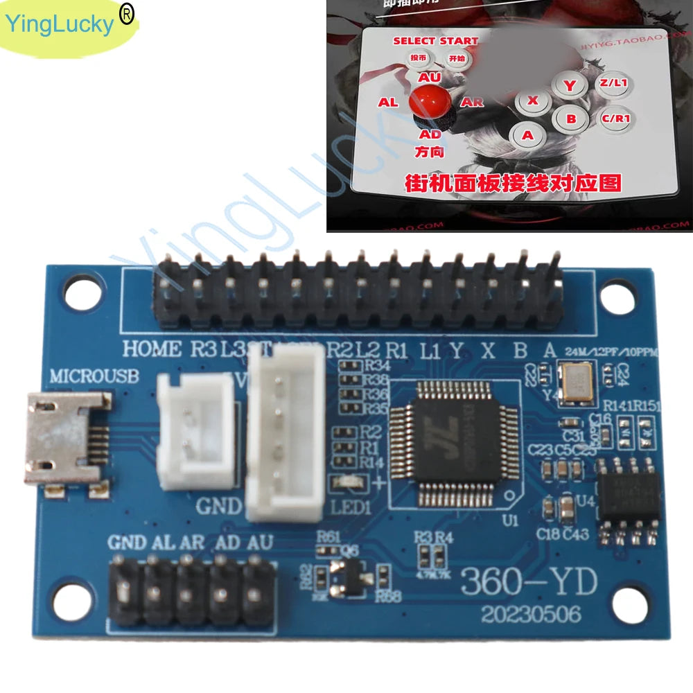 Arcade Games Xbox360 Usb Board Zero Delay Support Pc Xbox 360 Android Gamepad Controller Arcade Button Diy With Cable