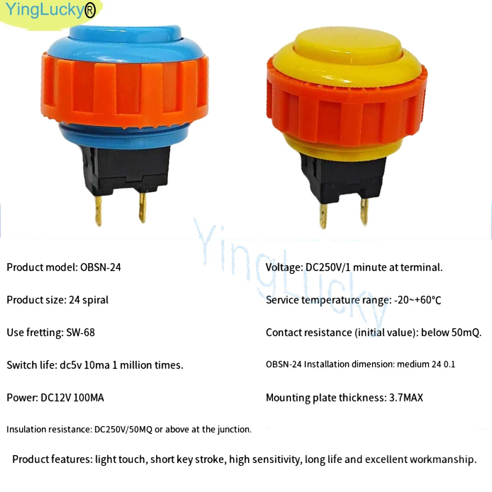 SANWA OBSN 30mm 24mm Original Japan SCREW Type Round Push Button Arcade Zero Delay For PC Joystick PS3 XBOX Arcade Game Machine