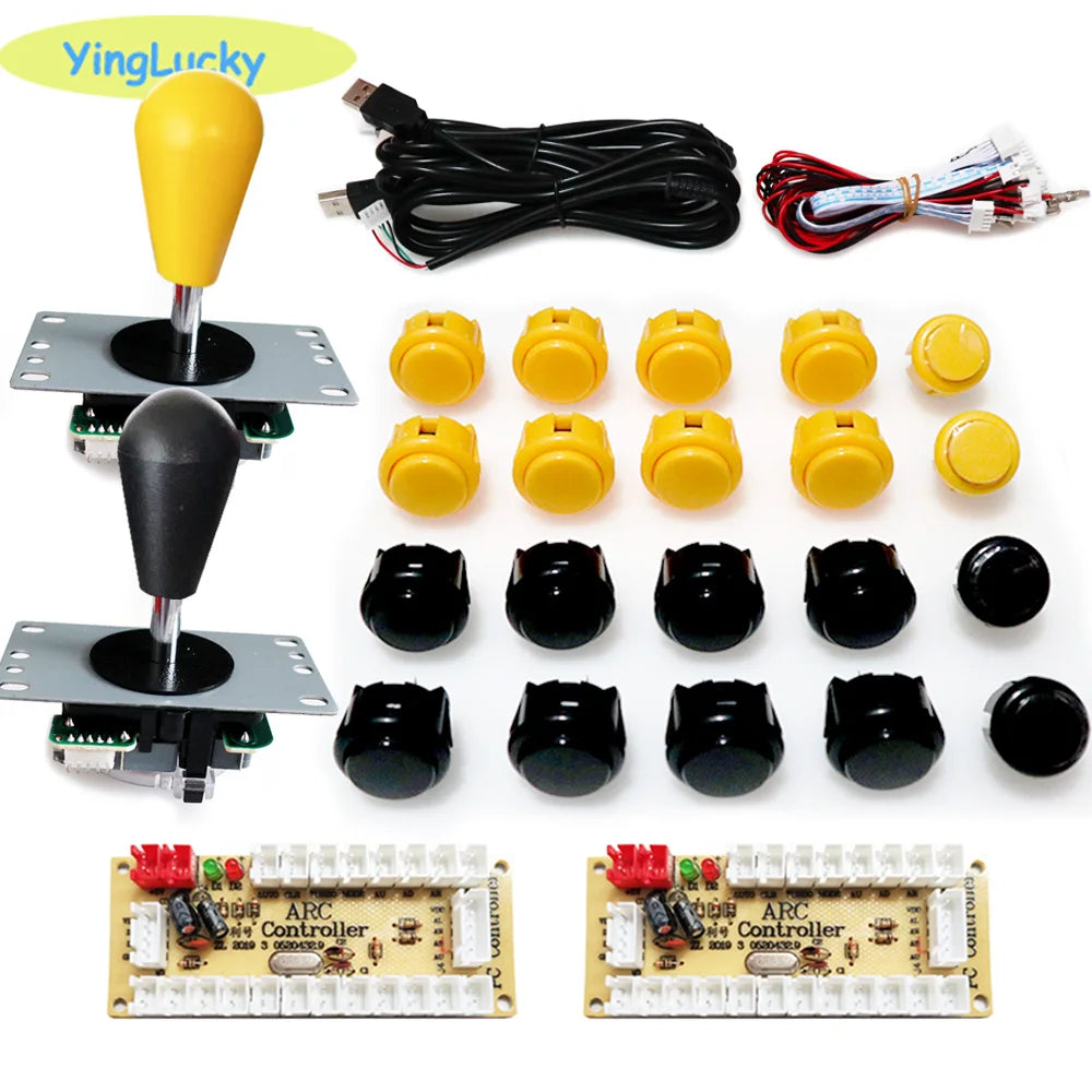 2 Player Arcade Zero Delay Kit USB Encoder for PC Raspberry Pi SANWA Push Button Joystick USB Arcade Cabinet Mando