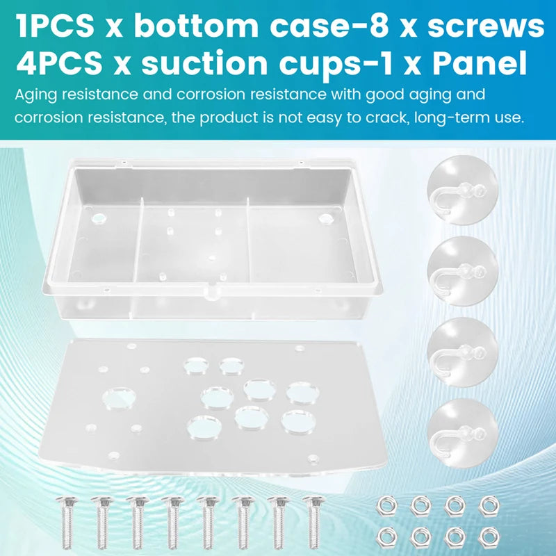 B50B-DIY Arcade Joystick Acrylic Panel Case For Arcade Game Machine DIY Can Be Installed Joystick Button For Retro Video Game