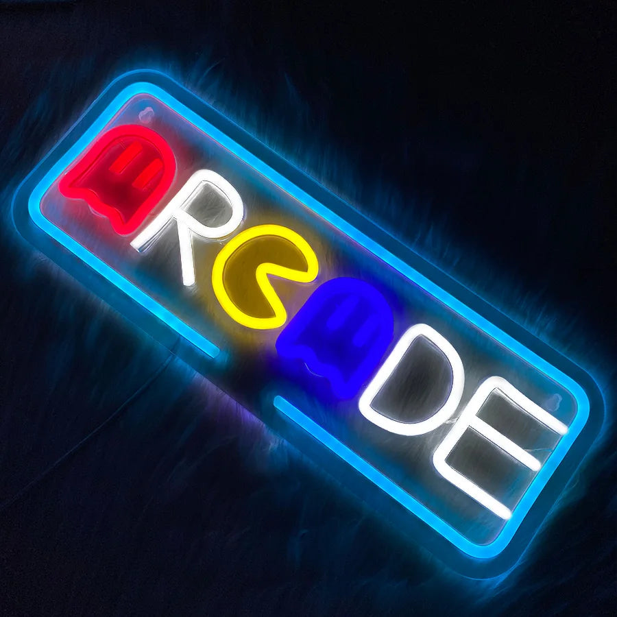 Neon Sign Of Arcade, Used For Wall Decoration, Usb Powered, Used For Artistic Decor Of Game Rooms, Clubs, Bars And Man Caves.