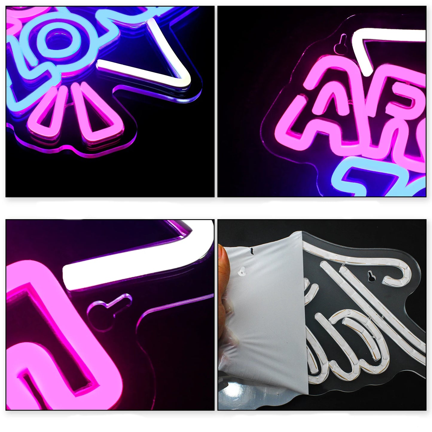 Arcade Zone Neon Led Sign Retro Game Room Decoration Home Bedroom Bar Party Gaming Club Art Wall Light Up Signs Gift For Gamer
