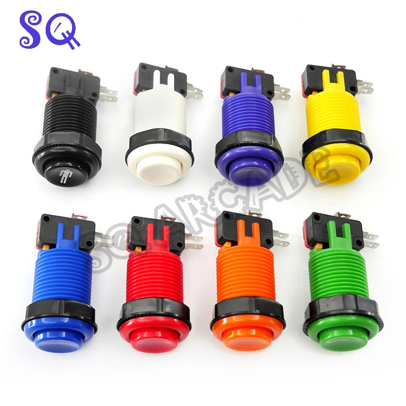 Happ Arcade Multicade Push Buttons Durable Jamma Game Switch Durable 8 Clolors Orange Purple Bartop Machine