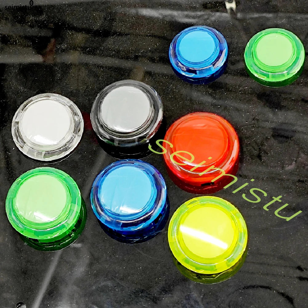 10pcs Clear Push Button 24mm 30mm Durable Multicade Video Game Console Copy Sanwa Obsc Hitbox Controller Tablero Arcade Pc Neo G