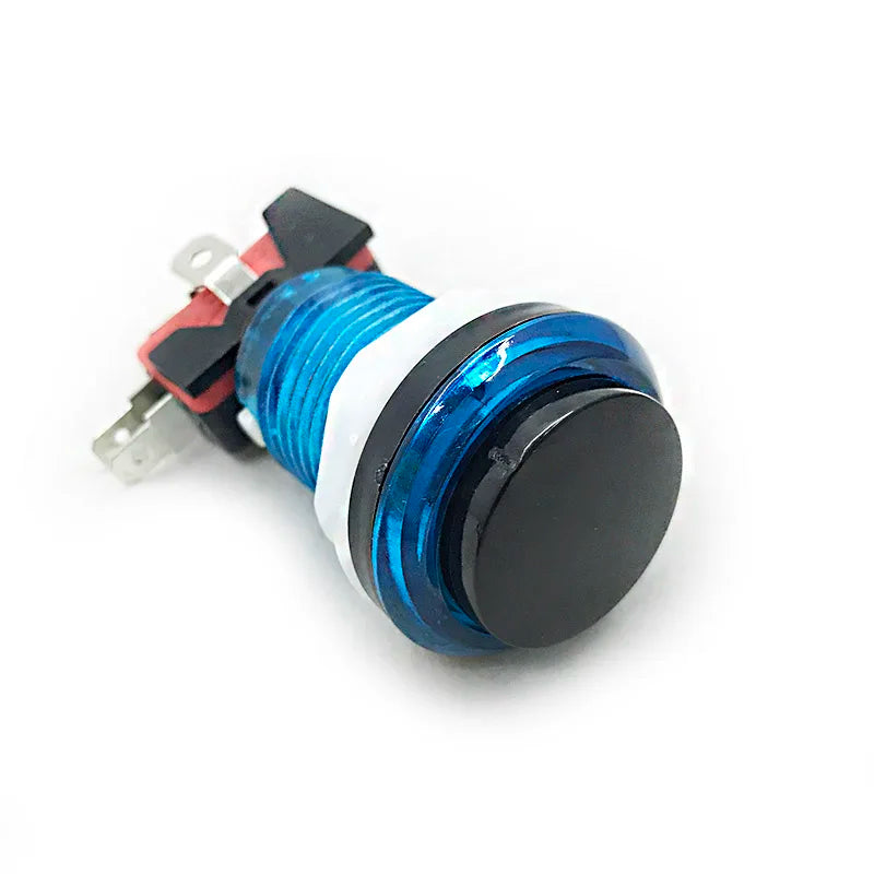 Arcade Button 5 Colors LED Light 33mm Microswitch Snap Round Reset Momentary Black Cover For Pandora Game Parts
