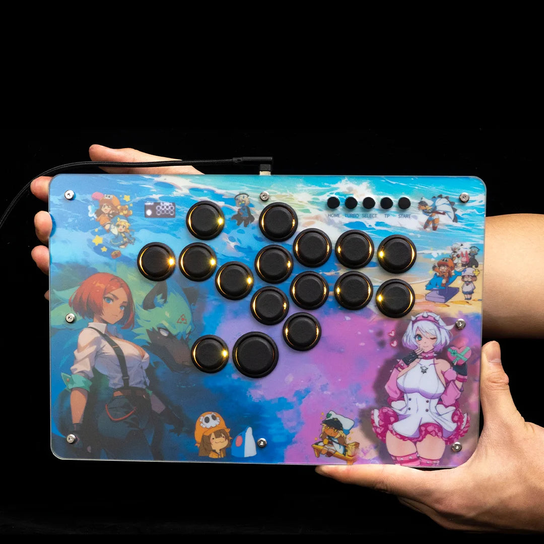 Panda Hitbox Deluxe Custom Panel Fighting Game Joystick Controller Arcade Fighting Stick For PS4/PS3/PC/Switch