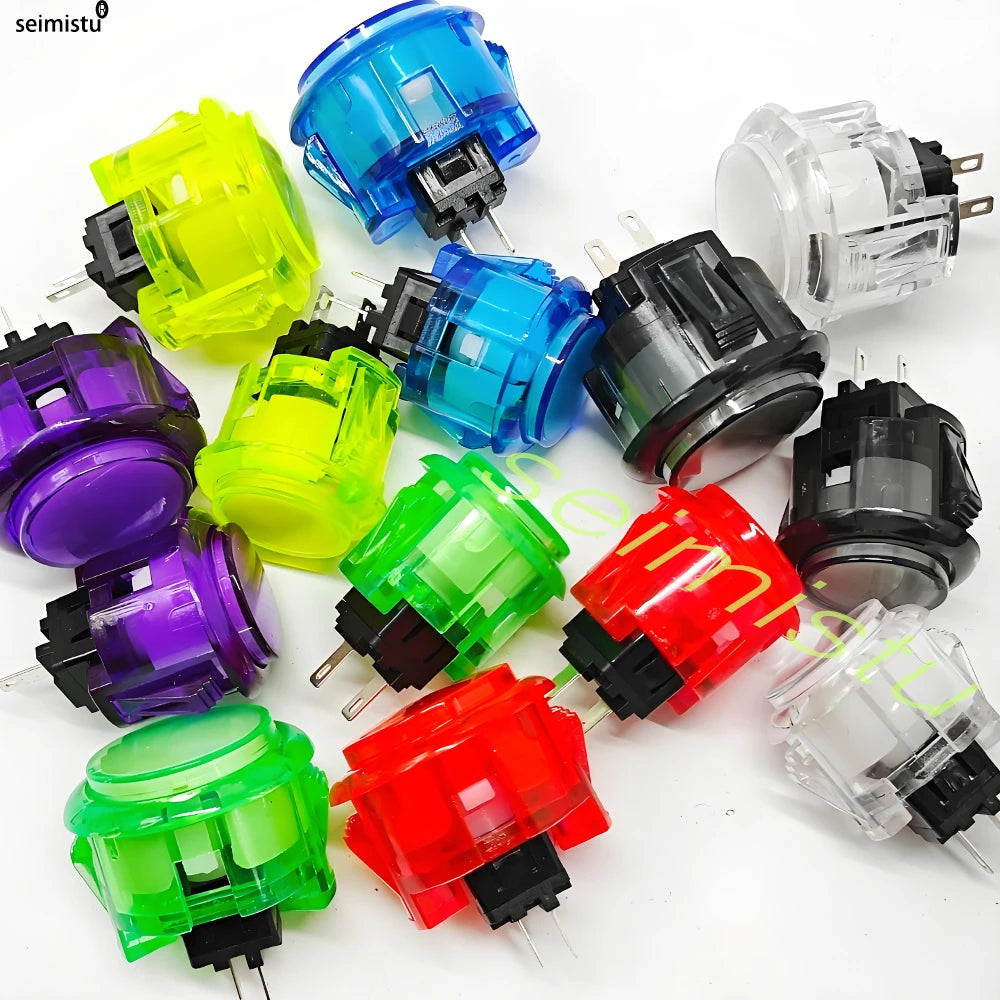 10pcs Clear Push Button 24mm 30mm Durable Multicade Video Game Console Copy Sanwa Obsc Hitbox Controller Tablero Arcade Pc Neo G