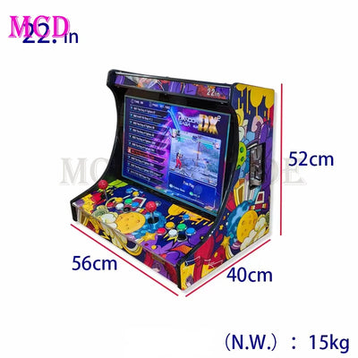 2024 Newest Retro Arcade Wood Cabinet Complete Machine Built-in 26800 Game 22-inch LCD Display Plug And Play Arcade 1up 2 Player