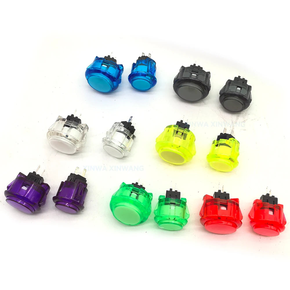 10x Clear Push Button 24mm 30mm Durable Multicade Video Game Console Copy Sanwa Obsc Hitbox Controller Tablero Arcade Pc Neo Geo