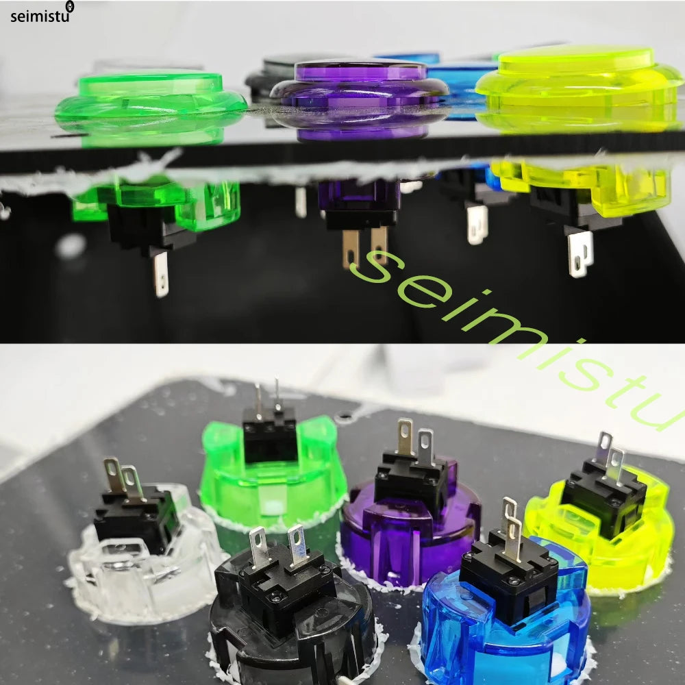 10pcs Clear Push Button 24mm 30mm Durable Multicade Video Game Console Copy Sanwa Obsc Hitbox Controller Tablero Arcade Pc Neo G