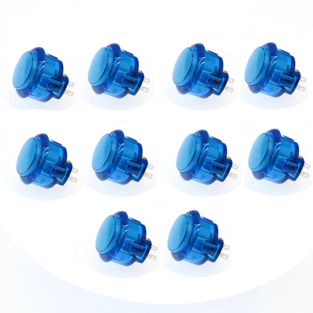 10x Clear Push Button 24mm 30mm Durable Multicade Video Game Console Copy Sanwa Obsc Hitbox Controller Tablero Arcade Pc Neo Geo