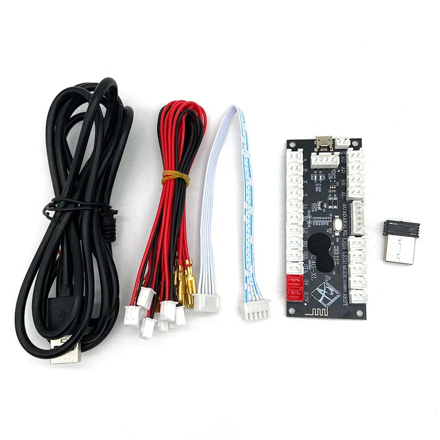 Wireless Arcade Game Controller, USB Encoder, Joystick Button, PS, DIY KIT, PS3, Android, Raspberry Pi, PC, Zero Delay, 2.4G,New