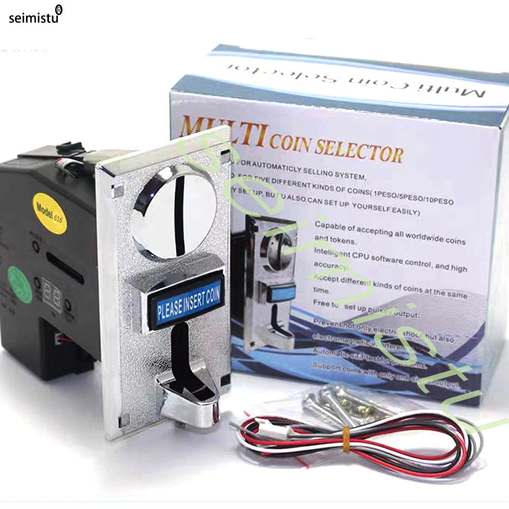 Multi-value coin acceptor Electronic Vending Machine Multi Coin Acceptor Selection Mechanism Arcade Game Ticket Roll Down 616
