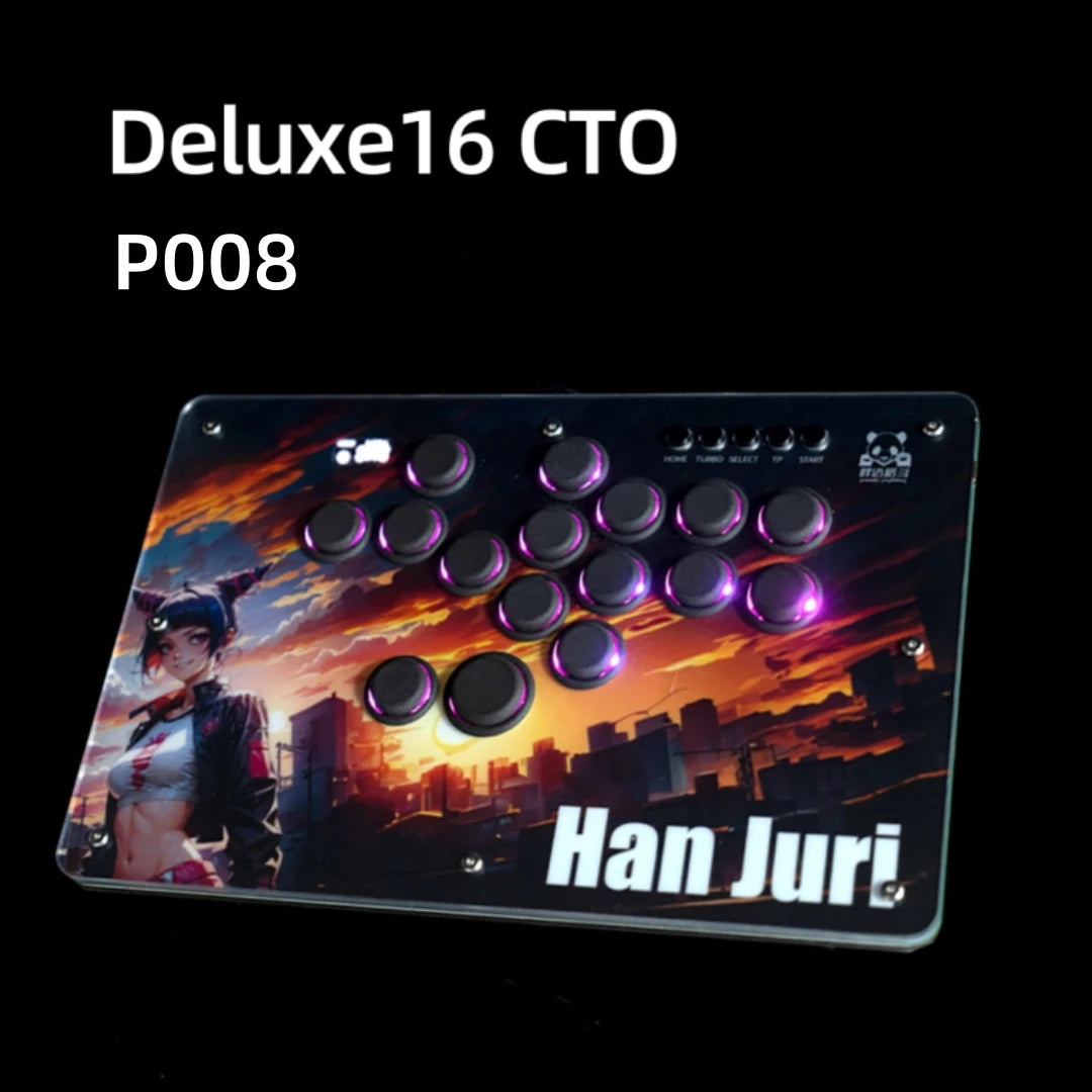 Panda Hitbox Deluxe Custom Panel Fighting Game Joystick Controller Arcade Fighting Stick For PS4/PS3/PC/Switch