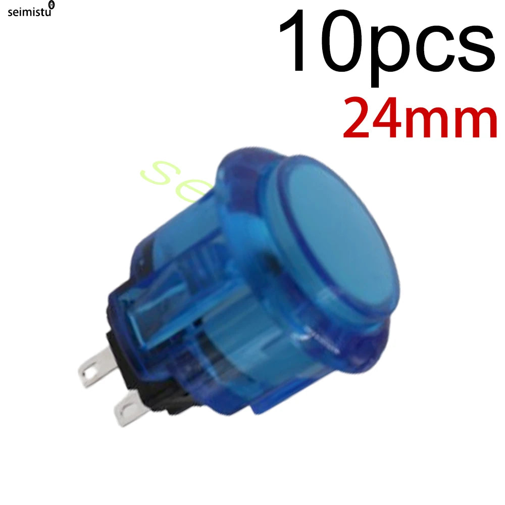 10pcs Clear Push Button 24mm 30mm Durable Multicade Video Game Console Copy Sanwa Obsc Hitbox Controller Tablero Arcade Pc Neo G