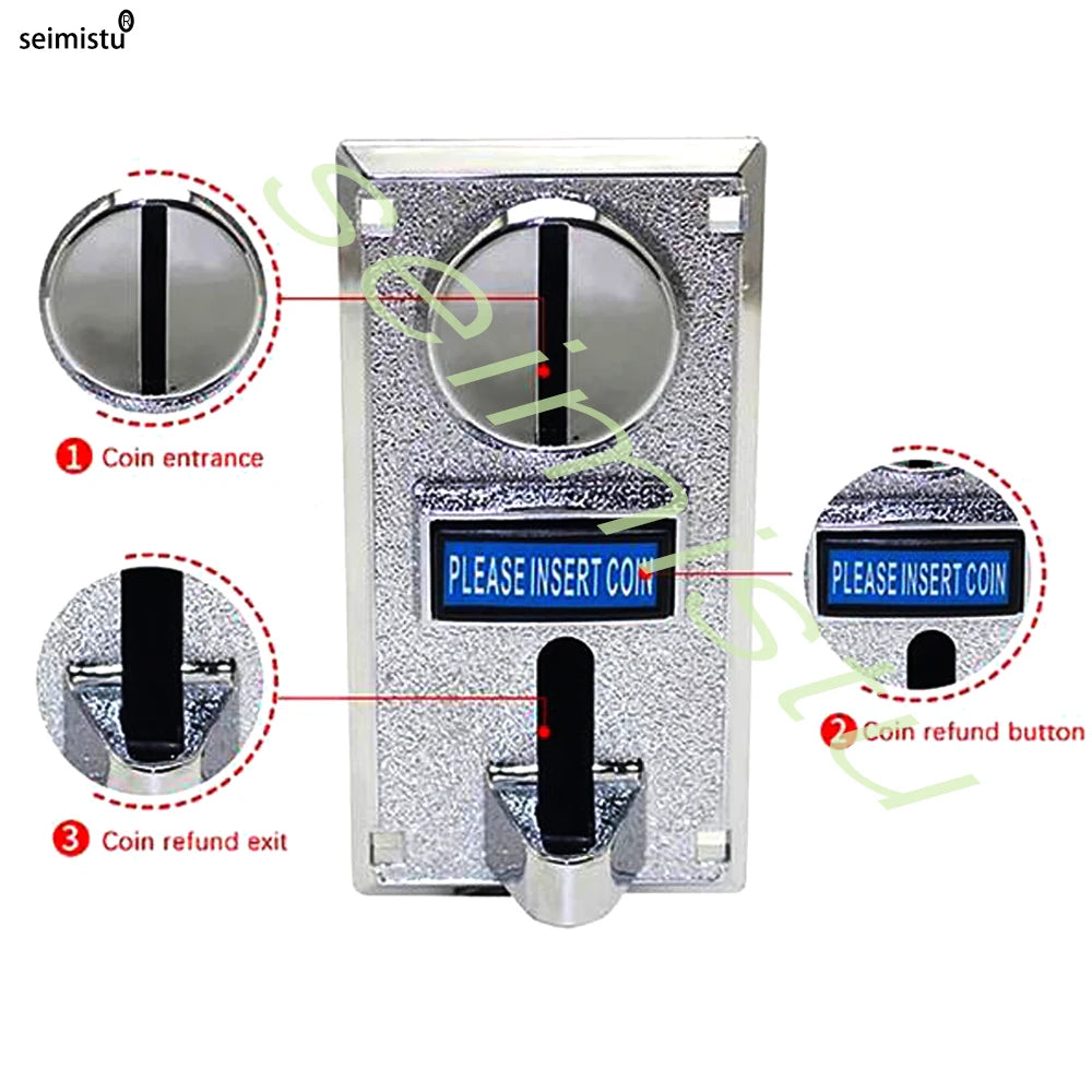 Multi-value coin acceptor Electronic Vending Machine Multi Coin Acceptor Selection Mechanism Arcade Game Ticket Roll Down 616