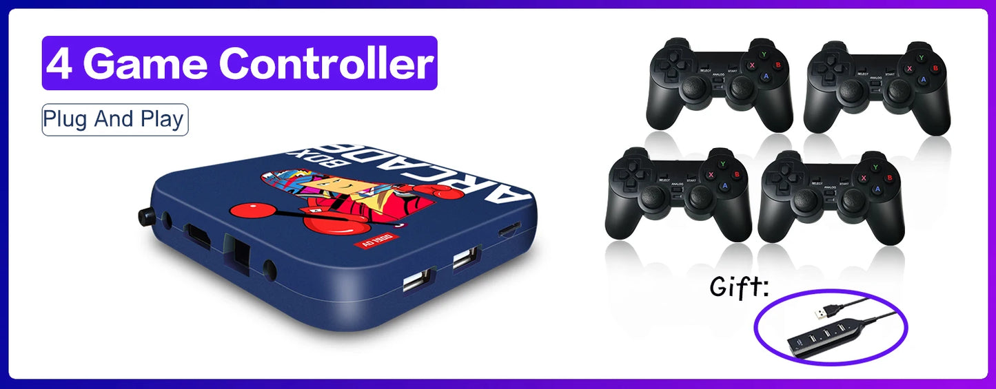 Arcade Box Video Game Console 256G Built-in 50000+ Games Super Console 4K HD TV Game Box for PS1/N64/DC Classic Retro Game