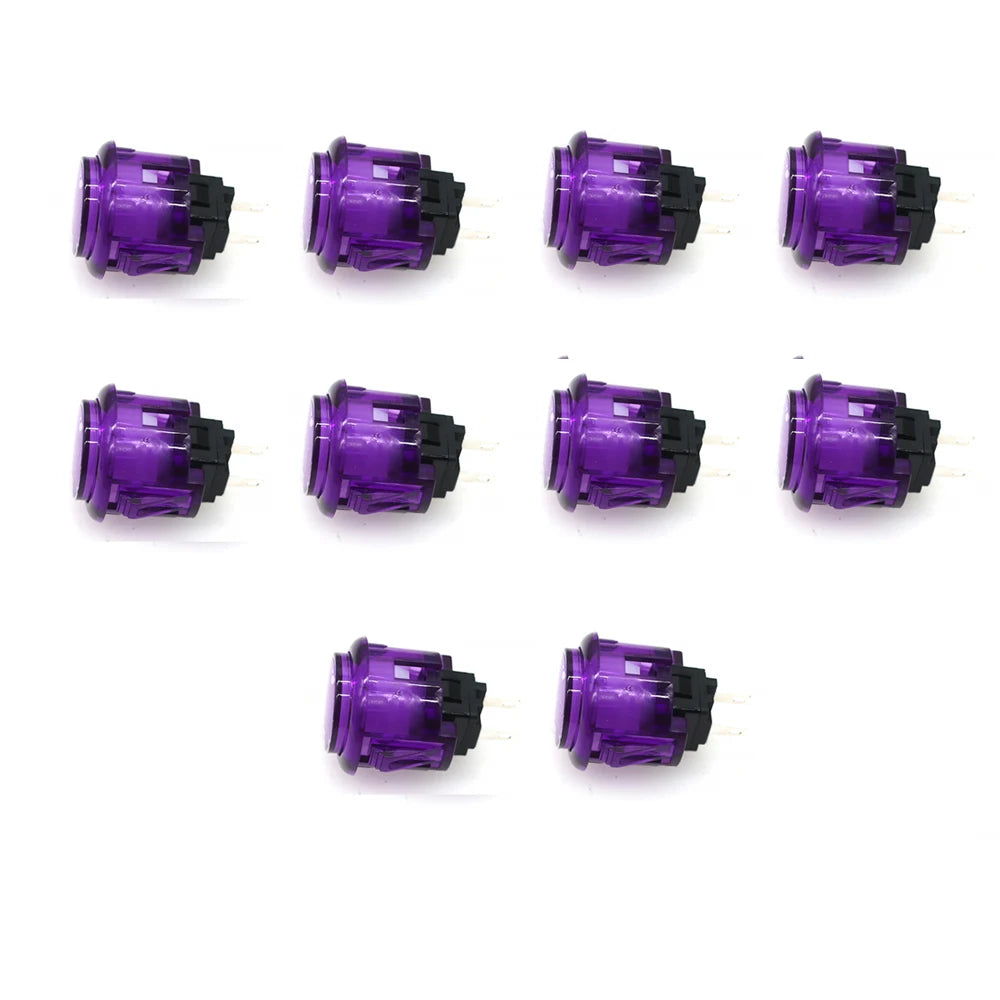 10x Clear Push Button 24mm 30mm Durable Multicade Video Game Console Copy Sanwa Obsc Hitbox Controller Tablero Arcade Pc Neo Geo