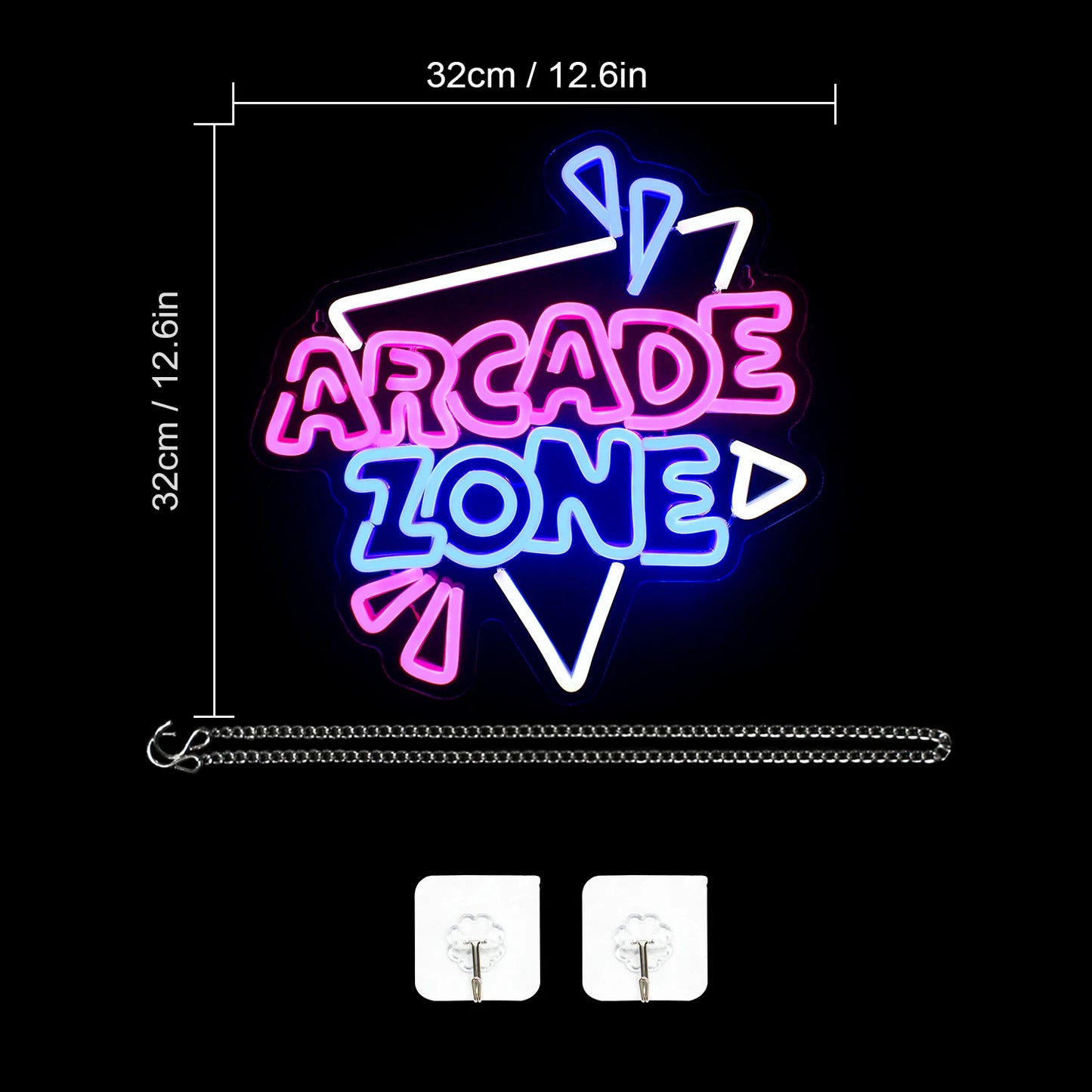 Arcade Zone Neon Led Sign Retro Game Room Decoration Home Bedroom Bar Party Gaming Club Art Wall Light Up Signs Gift For Gamer