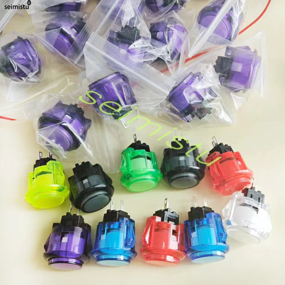 10pcs Clear Push Button 24mm 30mm Durable Multicade Video Game Console Copy Sanwa Obsc Hitbox Controller Tablero Arcade Pc Neo G